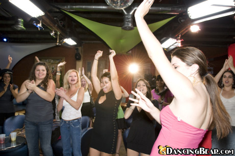 Sweet skanks getting schlong crazy at the CFNM party with malestrippers