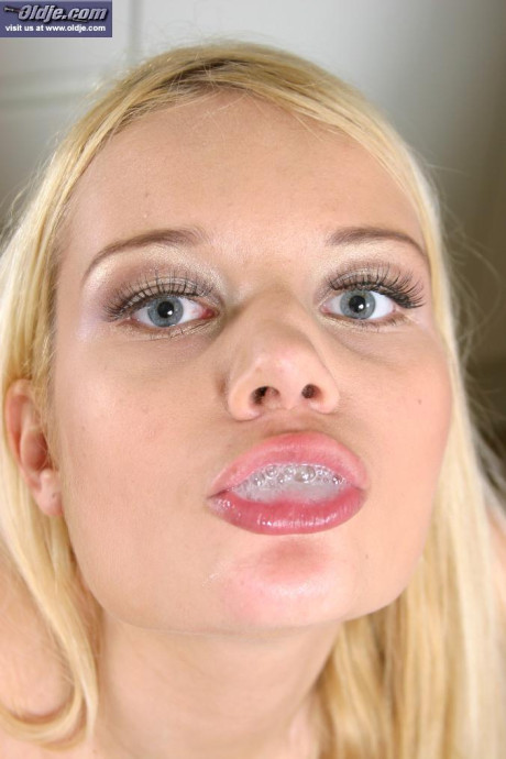 Blondie young Sally Babe seduces an old stud and gets nailed hardcore - #140390