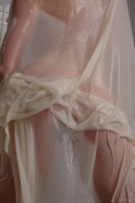 Glamorous babe Maria D flaunts her ravishing gigantic tits in the bathroom - #193651