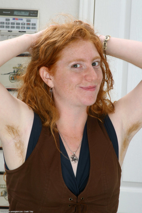 Redheaded amateur Morgan massages her natural breasts & spreads her bushy cunt - #137263