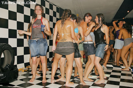 Luscious MILFs enjoy naughty sex gangbang at the drunk sex party - #74544