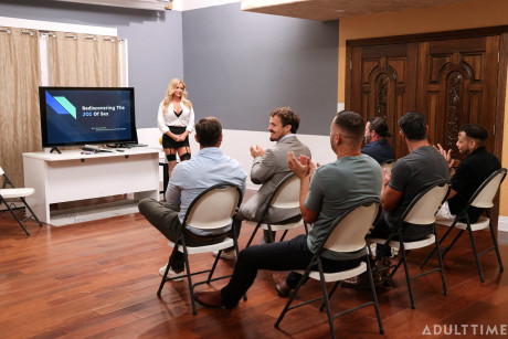 Blondie MILF in undergarment Danielle Renae strips and gets gangbanged hard - #260513