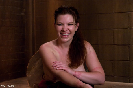 Attractive old with naturals Kimberlee Cline gets her twat toyed while tied up - #217937