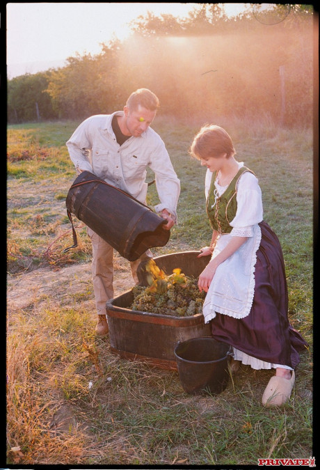 All-natural Czech MILF with massive boobies Jane Darling fucks in the vineyard - #255062