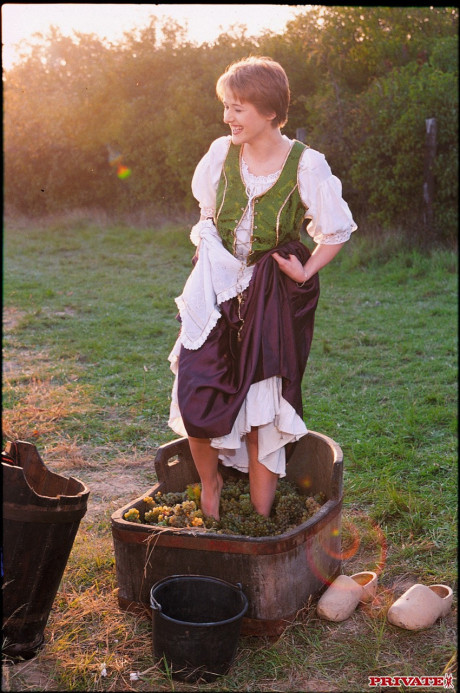 All-natural Czech MILF with massive boobies Jane Darling fucks in the vineyard - #255063