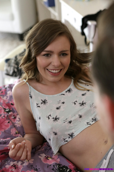 Sexy young teenie girls Carolina Sweets & Alex Blake get talked into a fling - #80363