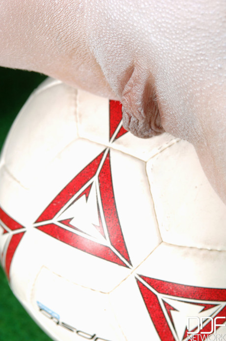 Charming Croatian soccer player Kristine gives oral sex & swallows cum on the field - #60756
