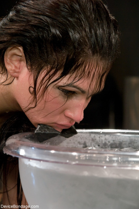 Miss Jade Indica gets her head shoved in a bucket of water while butt slammed - #3947