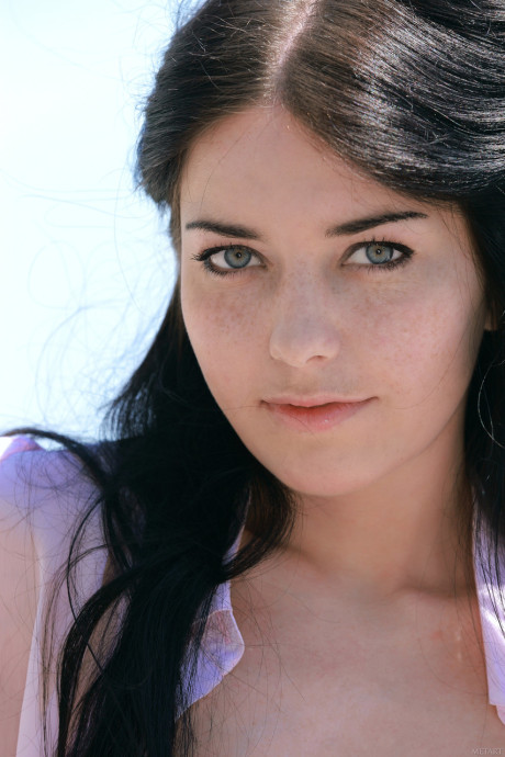 Gorgeous sexy babe Olivia F strips and sunbaths her tiny boobies and freshly shaved cunt - #233524