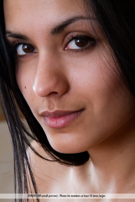 Hot dark haired Adrienne sheds ebony panties to model her hot ass & spread - #230455