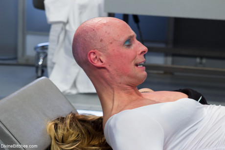 Dirty Dr. Cherry Torn rides a shemale during her medical research experiment - #172003