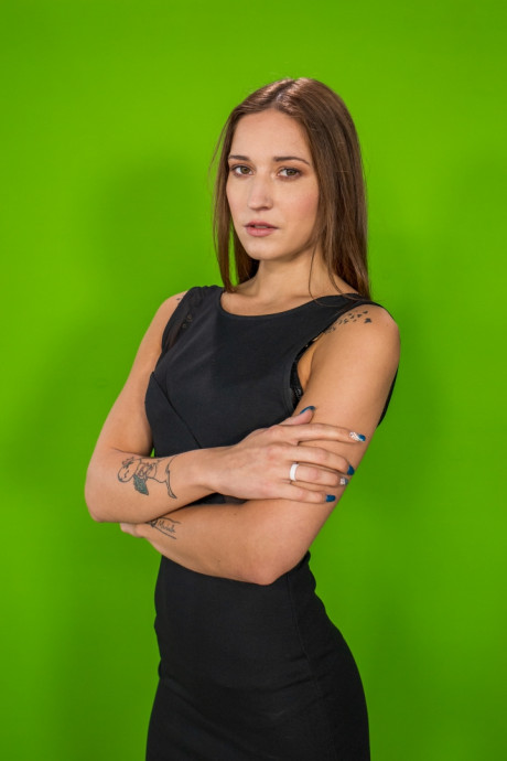 Pretty babe Mina K shows her nice breasts and gets her butt stuffed with a cock - #233309