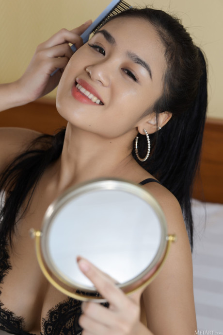 Attractive teenie in hot lingerie Kahlisa exposing her hairy vagina & nice boobies - #172442