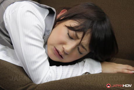 Busty Japanese MILF Chiharu Nakai gets boned & facialed by her colleague #8655