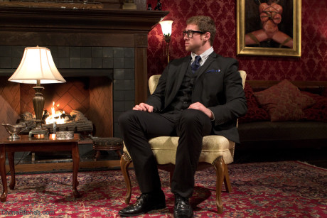 Femdom Maitresse Madeline Marlowe grabs Connor Maguire's schlong & makes him spunk - #245852