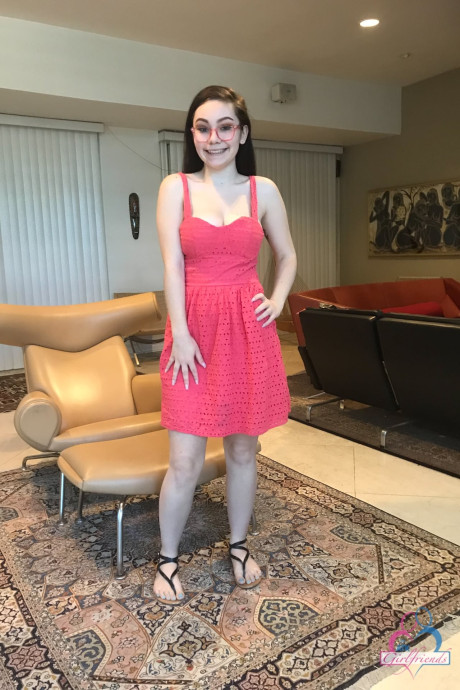 Sweet teen Lenna Lux takes non undressed poses while visiting a tropical location - #314473