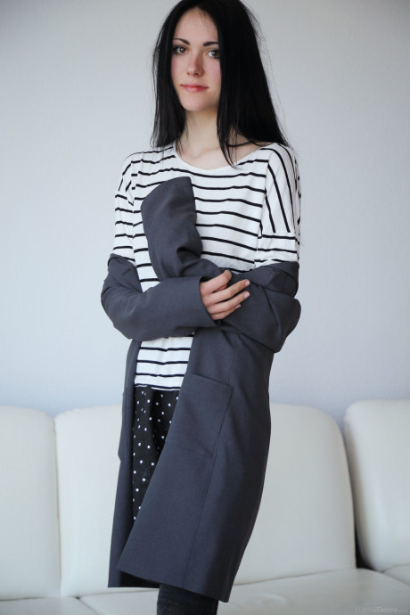 Petite babe Eilona displaying her tight chunky twat and anus up close - #188857