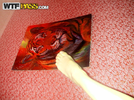 Tall amateur Aurita poses undressed during candid action around her palce - #243864