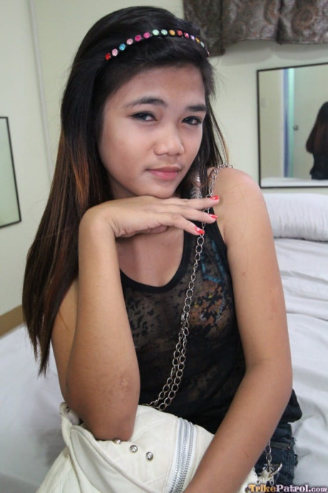 Brunette Filipina Mildred strips and shows off her bushy cunt - #312524