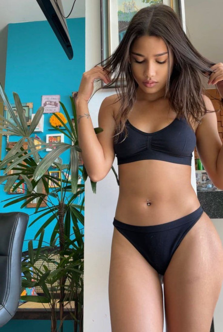 Brazilian sweety Real Ana Pereira poses for a nude solo shoot - #310633