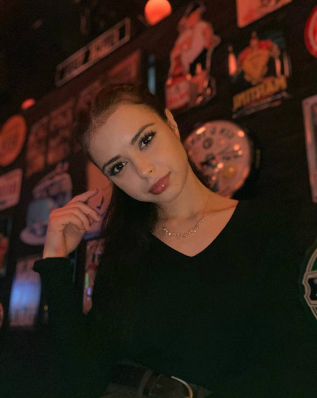 Pretty charming brunette young Molly Lo changes into a Wednesday Adams look - #110390