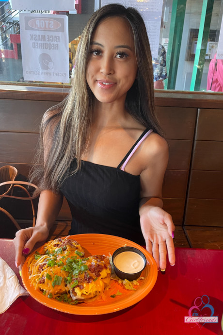 Chinese teen Alexia Anders poses naked on the beach & spreads her pussy up close - #224223