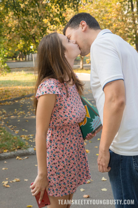 Brunette babe Baby Shine and her BF have a steamy threesome with a sexy teenie - #242202