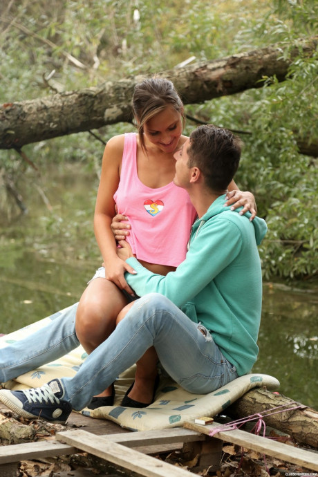 Sleazy Czech babe Naomi Bennet eats spunk in a dirty outdoor orgy - #215100