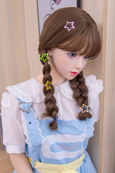 Adorable girl girlfriend lady next door doll with braided pigtails gets nude in white hosiery - #302107