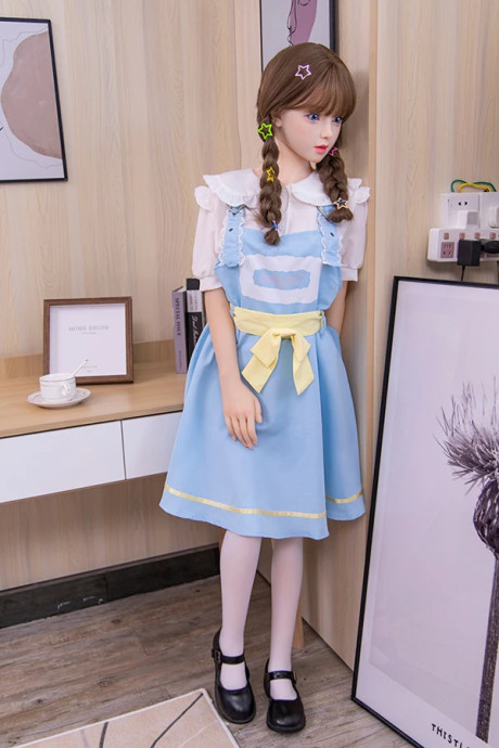 Adorable girl girlfriend lady next door doll with braided pigtails gets nude in white hosiery - #302109
