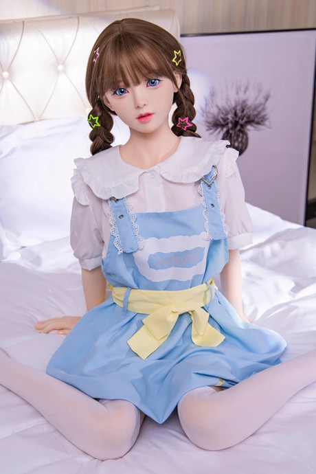 Adorable girl girlfriend lady next door doll with braided pigtails gets nude in white hosiery #16436