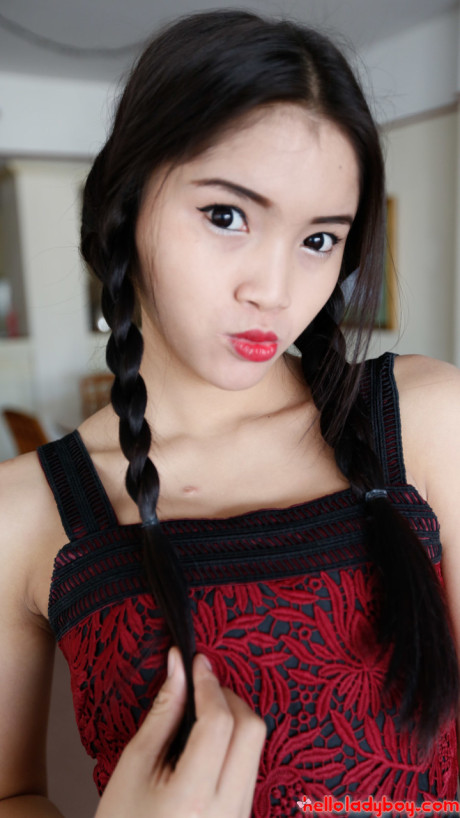 Ravishing petite oriental babes show off their wonderful teen breasts - #128407