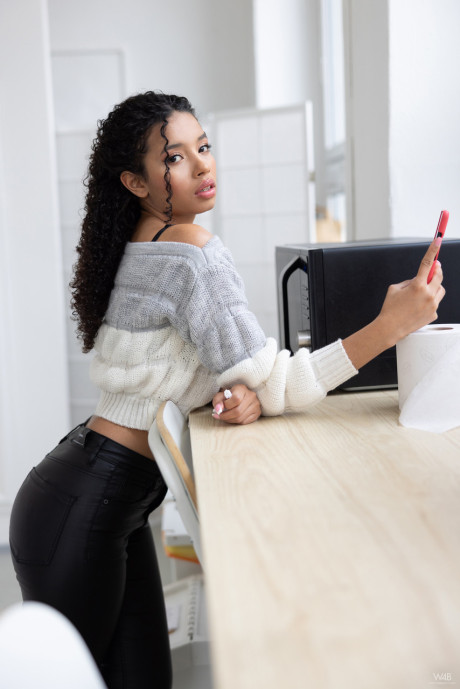 Erotic curly-haired hottie Valery Ponce strips & poses in her own compilation - #244637