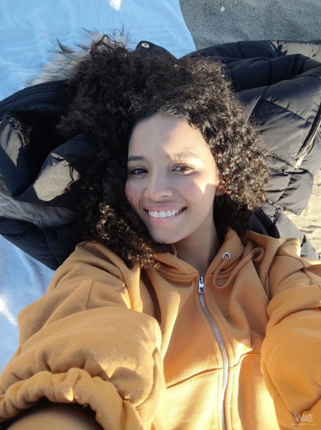 Erotic curly-haired hottie Valery Ponce strips & poses in her own compilation #13314