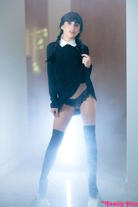Aria Valencia & Maria Kazi have a swingers party in Halloween outfits - #306492