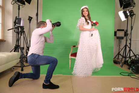 Russian bride Evelina Darling gets pulled by her hair & drilled doggystyle - #191316