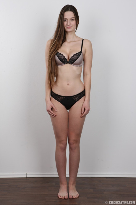 Long haired slut girlfriend girl takes off all her clothes to model in the naked - #244406