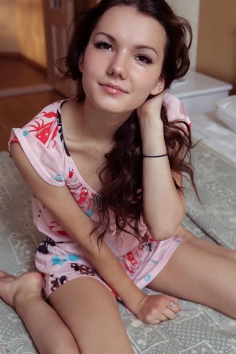 Teenie honey Iva flaunts her small behind and yummy twat in her room - #185651