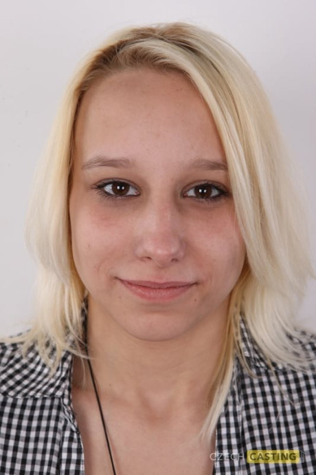 Blondy amateur strips off her clothing to pose naked in a confident manner - #312580