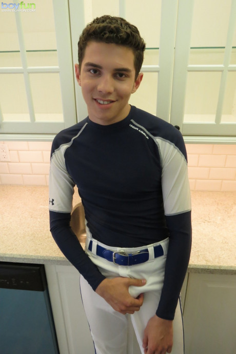Hot twink Scott Walters unveils his small meat in a galley striptease - #288867