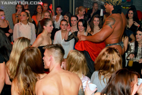 Super horny hoes having some XXX fun with handsome strippers - #148841