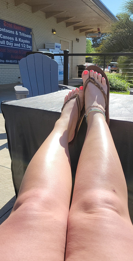 Slut girlfriend woman with pretty legs shows her lovely toes in a hot foot fetish compilation - #197988