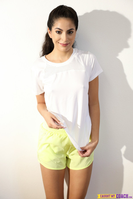 Brunette soccer player Angel Gostosa enjoys hardcore sex with a hung coach - #207891