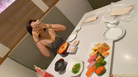 Beautiful lovely chinese babe Toei B teases in a fine tight dress and gets a dicking - #249343