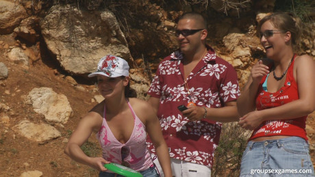 Hottest group sex on the beach with three babes Jenny Baby, Victoria, Alison #15049