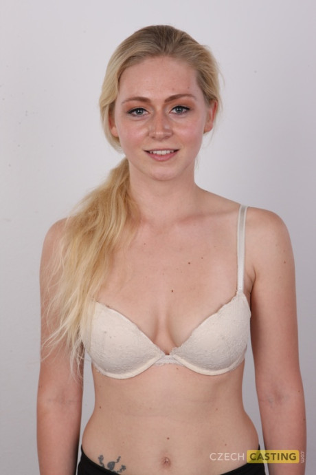 Blonde amateur strips nude prior to a close up of her boobs and nipples - #272227