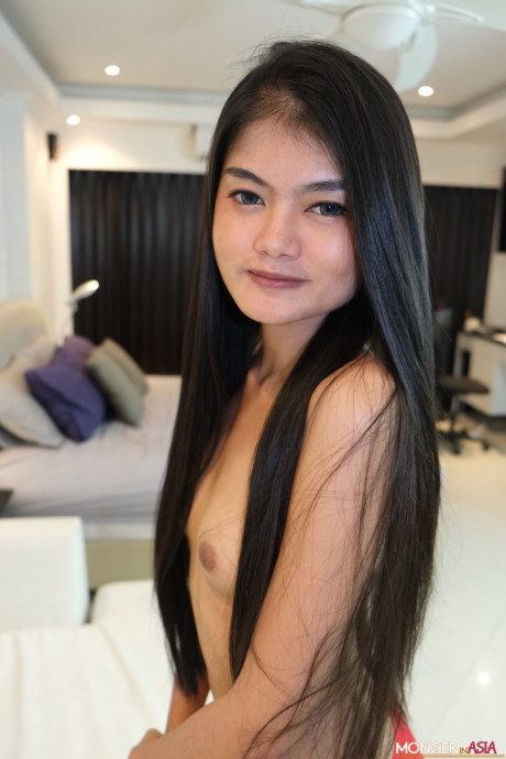 Small Thai mom Nunu strips & exposes her tiny boobies bushy snatch & little butt - #315161