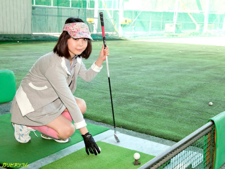 Hot asian golfer Tomoyo Isumi fucking her coach & showing her creampied snatch - #316676