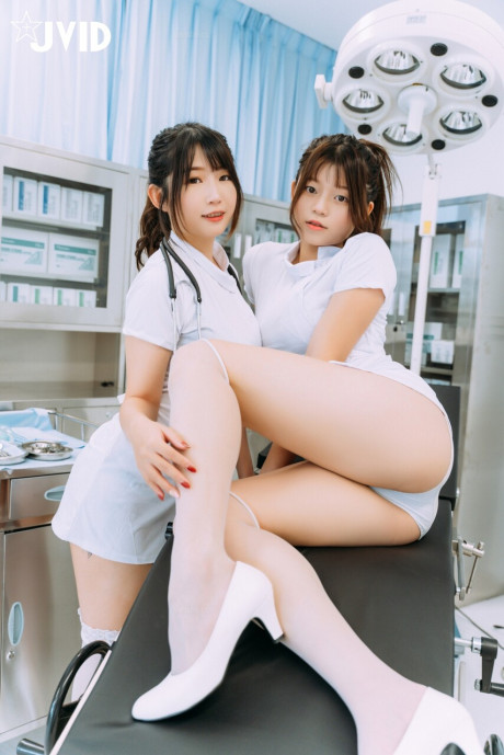 Female Japanese doctors engage in straight and lesbian sex acts at work - #301335