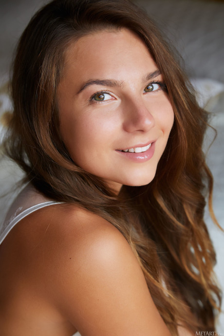 Adorable brunette babe Belka presents her monstrous titties and round behind in a solo - #218822